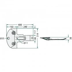 PATIN POUR FAUCHEUSE KUHN - 56801420