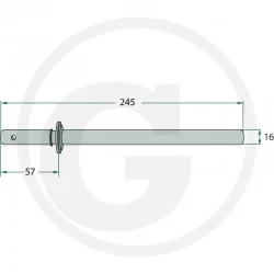 DOIGT ESCAMOTABLE L 245 MM