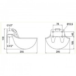 BEBEDOR DE FERRO FUNDIDO PARA BOVINOS - AF2002