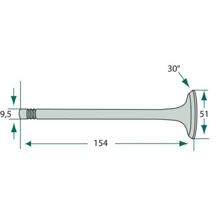 INTAKE VALVE FOR JOHN DEERE
