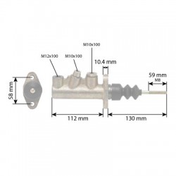 Cilindro mestre do freio 3305623m92 para massey ferguson