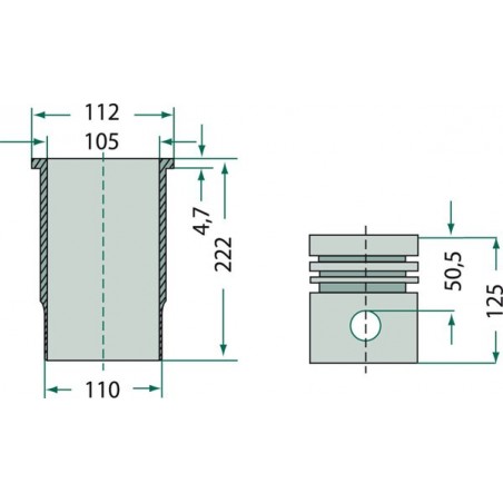 KIT CHEMISE PISTON COMPLET POUR STEYR KIT CHEMISE PISTON COMPLET POUR STEYR