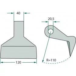 MARTEAU 40 X 120 R110 20.5