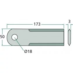COUTEAU DE BROYEUR LISSE