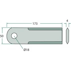 COUTEAU DE BROYEUR LISSE
