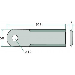 COUTEAU DE BROYEUR LISSE