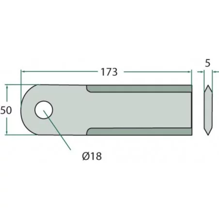 COUTEAU DE BROYEUR LISSE