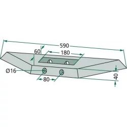 EJE CUCHILLA MICHEL 800 X 15 MM