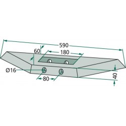 MICHEL BLADE SHAFT 800 X 15 MM