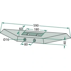 SOC DE LAME MICHEL 800 X 15 MM