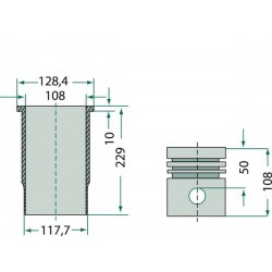 COMPLETE PISTON LINER KIT BFM1013