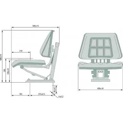 ASIENTO CON SUSPENSIÓN MECÁNICA (50 A 110 KG)