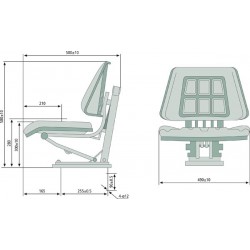 MECHANICAL SUSPENSION SEAT (50 TO 110 KG)