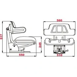 BLACK MULTI POSITION SEAT