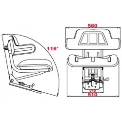 SEDUTA MECCANICA CON BRACCIOLI