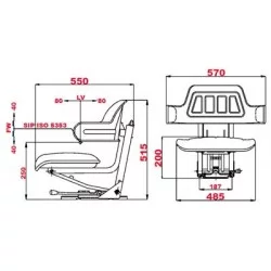 ASSENTO MECÂNICO COM BRAÇOS