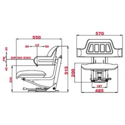 MECHANISCHER SITZ MIT ARMRESTS