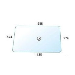 UPPER RIGHT & LEFT DOOR GLASS (TINTED)