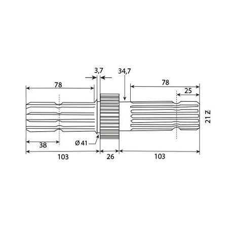 TOMADA DE FORÇA PARA JOHN DEERE L101777, L102289, L110178, L113338, L151598, L156976, L173282, R93500,