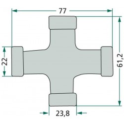 WIDE ANGLE 80° CARDAN JOINT