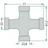 JOINT DE CARDAN GRAND ANGLE 80°
