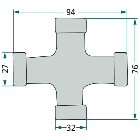 ARTICULACIÓN CARDÁN GRAN ANGULAR 80°