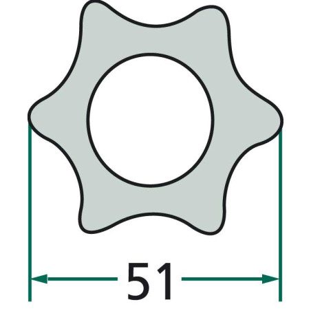 ARTICULACIÓN CARDÁN GRAN ANGULAR 80°