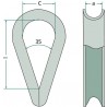 HEART TERMINAL FOR CABLE Ø 10 MM