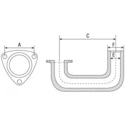 COUDE D'ECHAPPEMENT POUR MASSEY FERGUSON